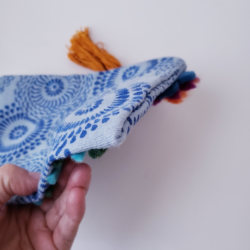 Vintage Blue Floral Wool Appliqué Mini Bag - Picture 10 of 12